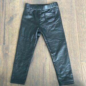 H&M Kids Black Faux Leather Leggings
